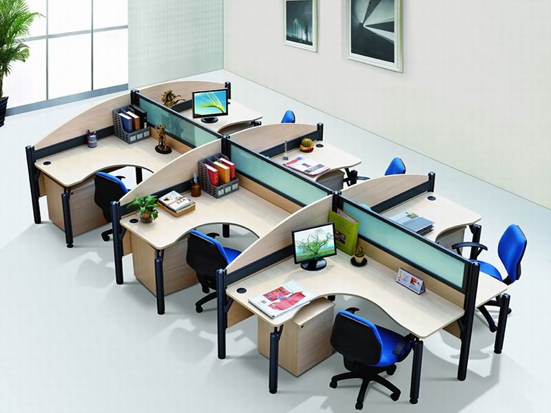 板式家具生產線加工的辦公隔間樣品