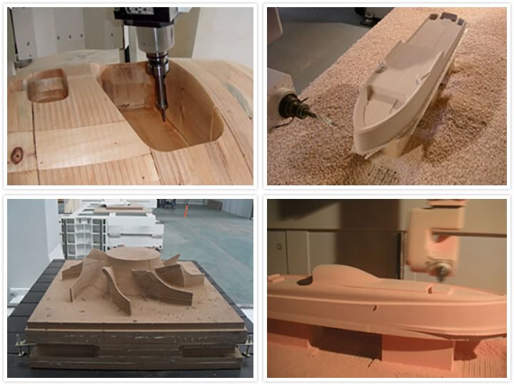 采用五軸數控機床制作的木制模具