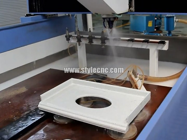 石英、花崗巖、大理石數(shù)控石材切割拋光機(jī)立式ATC系統(tǒng)