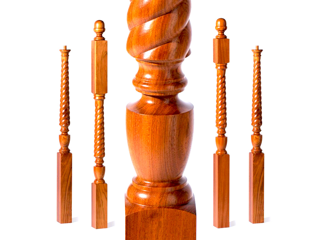 數控車床加工木制樓梯欄桿柱