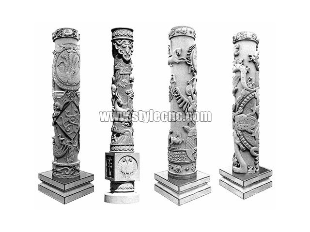 多頭 3D 用于大理石柱制造的數控石雕機