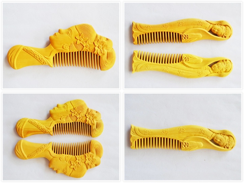 中國黃楊木工藝品數控雕刻機，用于制作木梳
