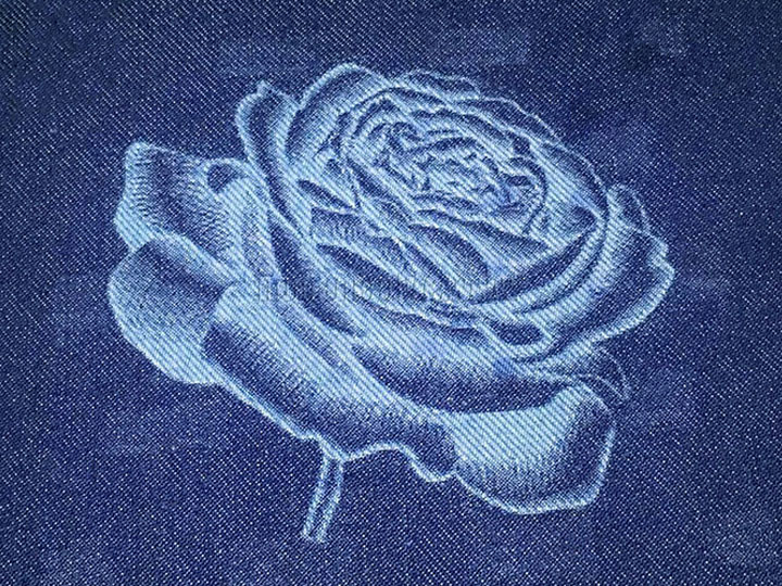 牛仔褲上的激光雕刻圖案 牛仔褲上的激光雕刻圖案