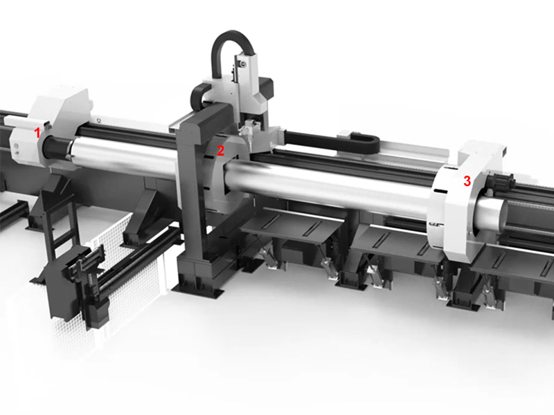 智能三卡盤零尾料切割