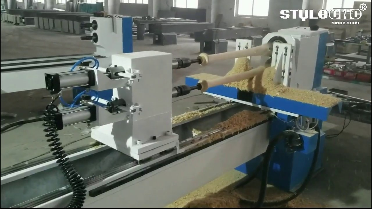雙主軸自動(dòng)數(shù)控木工車床,用于棒球棒 雙主軸自動(dòng)數(shù)控木工車床,用于棒球棒
